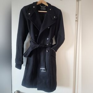 Double Breasted Wool Trench Coat